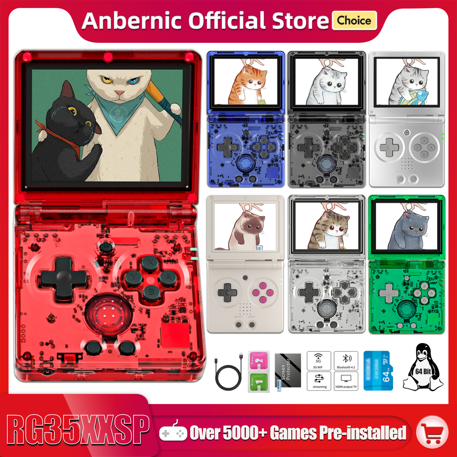 Retro Gaming La - Anbernic NEW RG35XXSP Flip Handheld Game