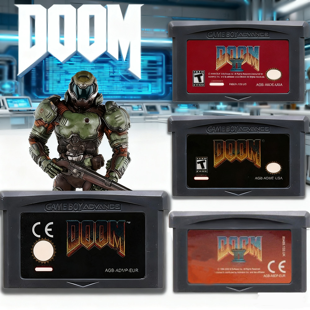 Retro Gaming Setup - DOOM Series 32 Bit GBA Game