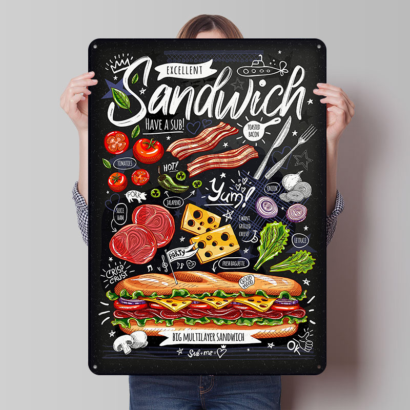 Retro Gaming Cafe - Food Restaurant Cafe Chalk Printed Poster