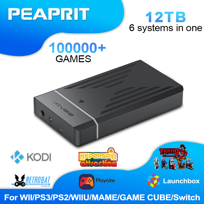 Retro Gaming Windows - 12TB Retro Gaming HDD with Hyperspin&Launchbox&Retrobat&Playnite