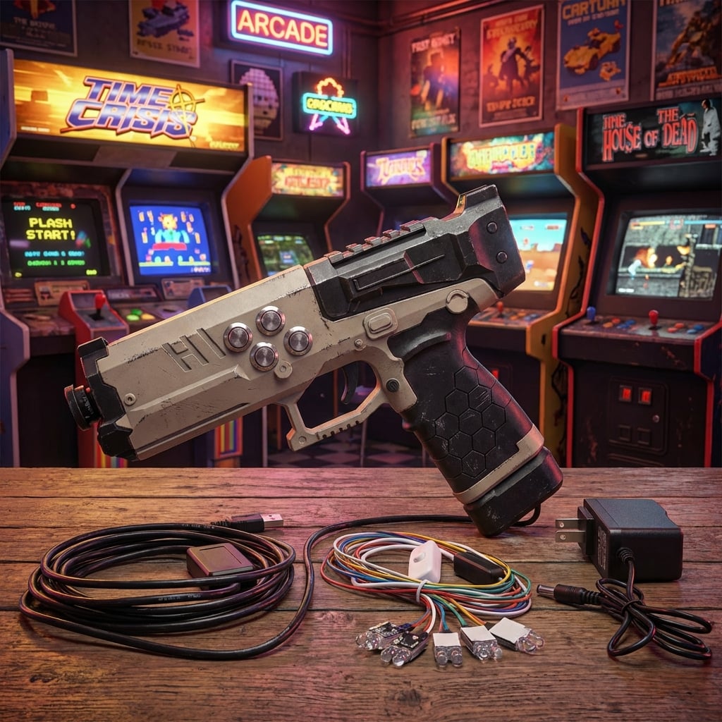 Retro Gaming Light Gun - OpenFire Light Gun with Motor Kit