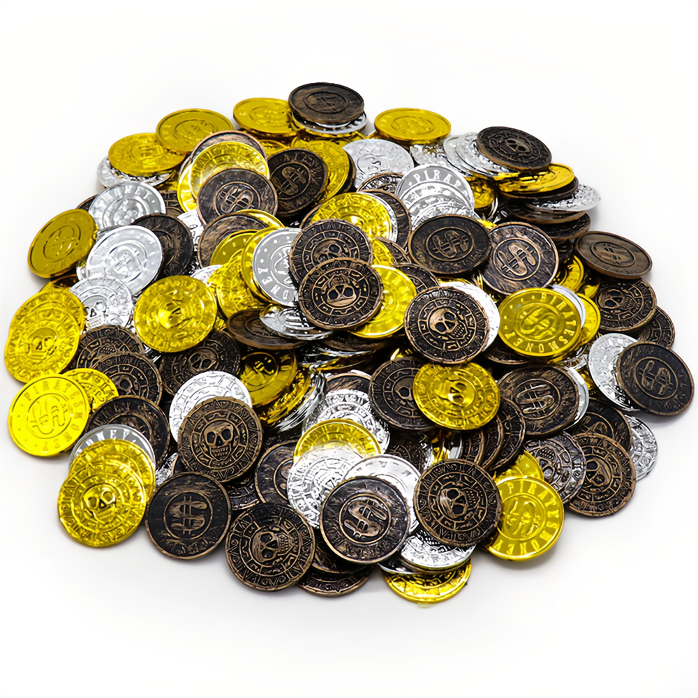 Retro Gaming Gif - 20/50/100pcs Retro Pirate Coin Halloween Decor