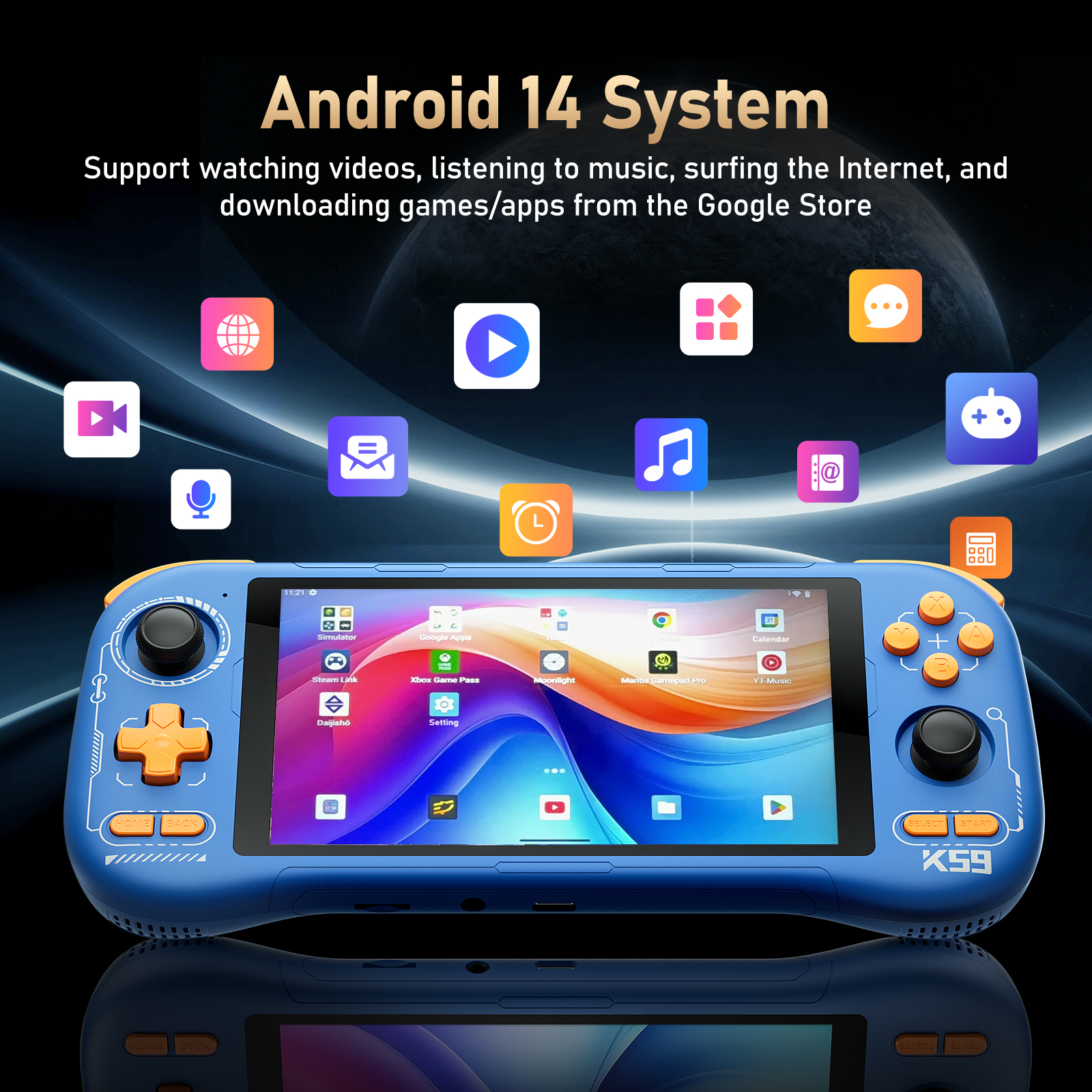 K59 Pro Android 14 Handheld Ga - Retro Gaming La avaliação e preço
