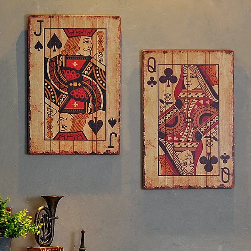Industrial Chic Poker Wall Dec - Retro Gaming Art avaliação e preço