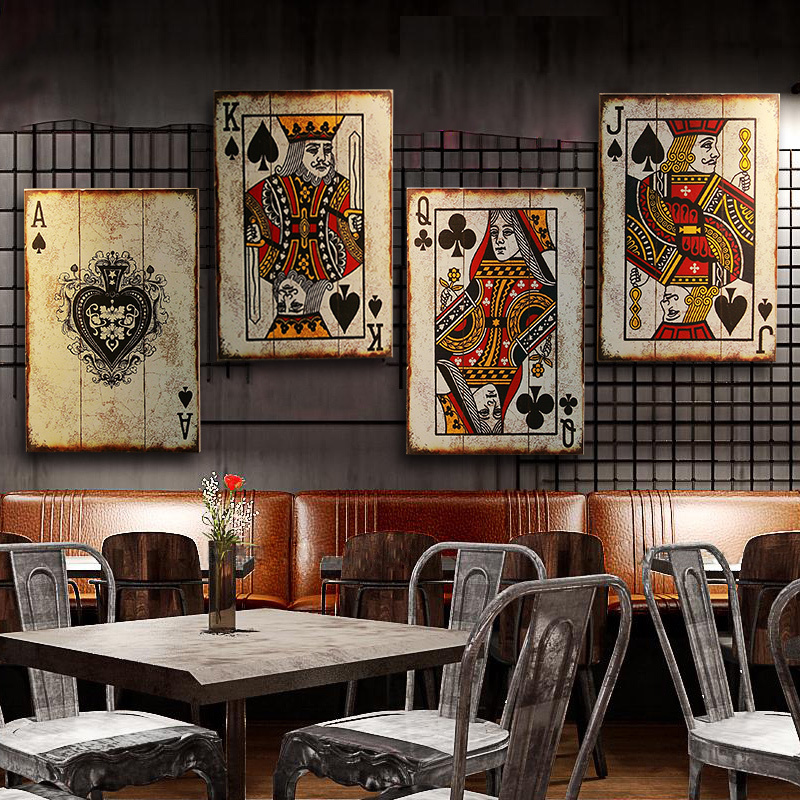 Industrial Chic Poker Wall Dec - Retro Gaming Art avaliação e preço