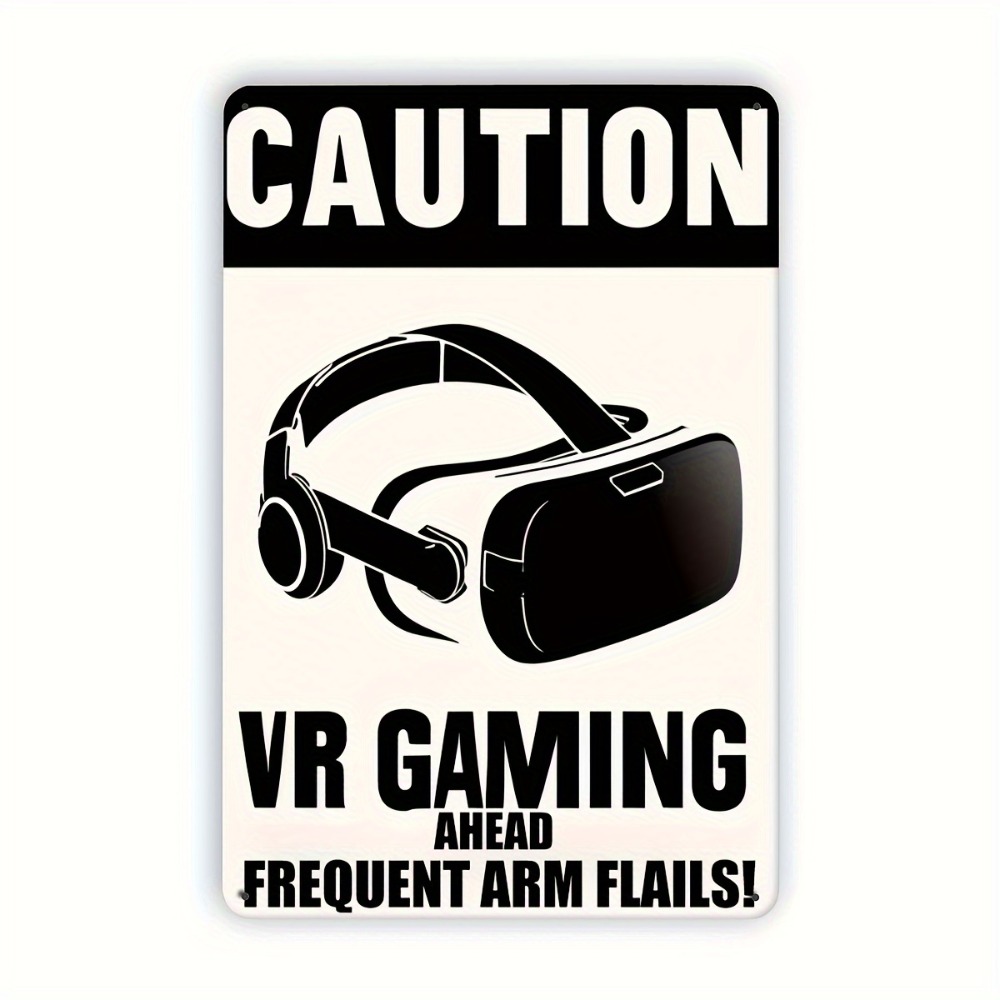 1PC Caution VR Gaming Metal Ti - Retro Gaming Vr avaliação e preço
