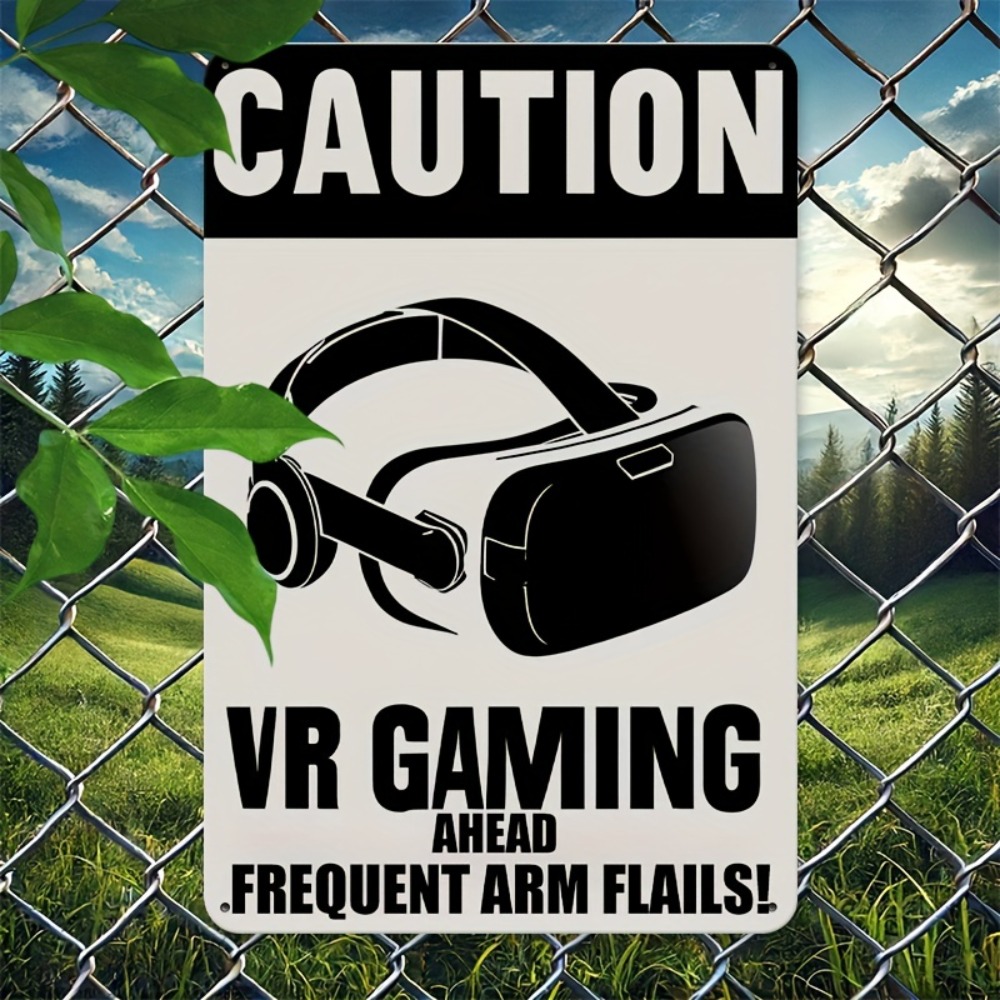 1PC Caution VR Gaming Metal Ti - Retro Gaming Vr avaliação e preço
