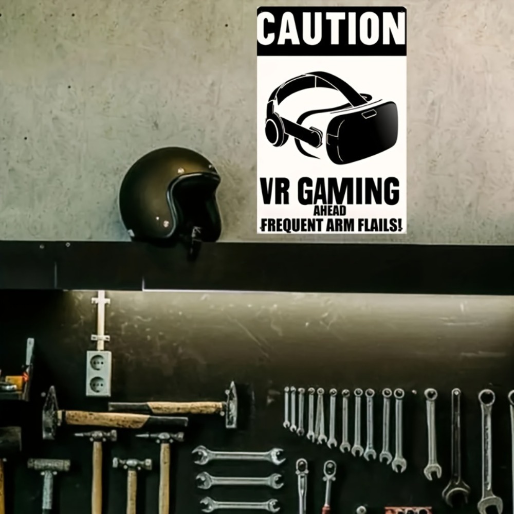 1PC Caution VR Gaming Metal Ti - Retro Gaming Vr avaliação e preço
