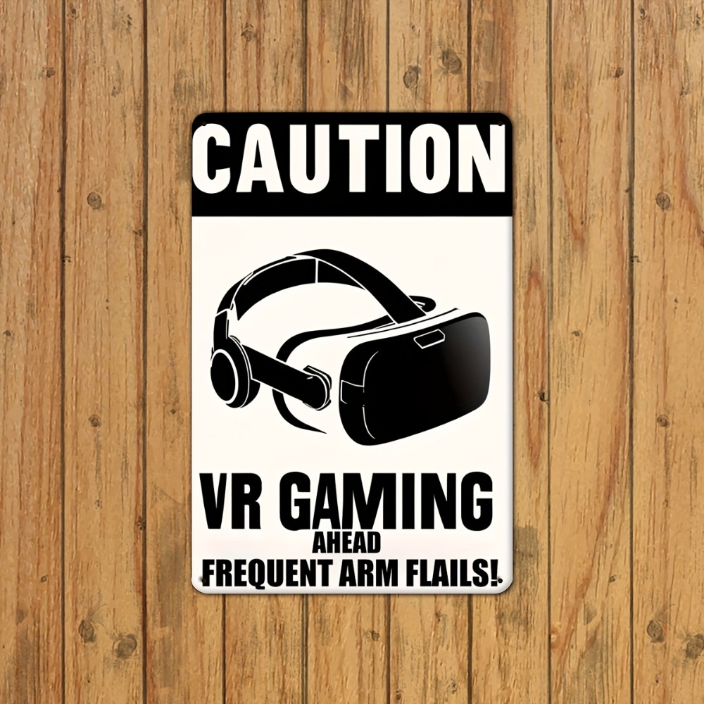 1PC Caution VR Gaming Metal Ti - Retro Gaming Vr avaliação e preço