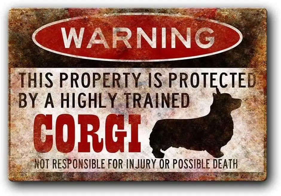 DAOLEG Warning Corgi Metal Pla - Retro Gaming Cafe avaliação e preço