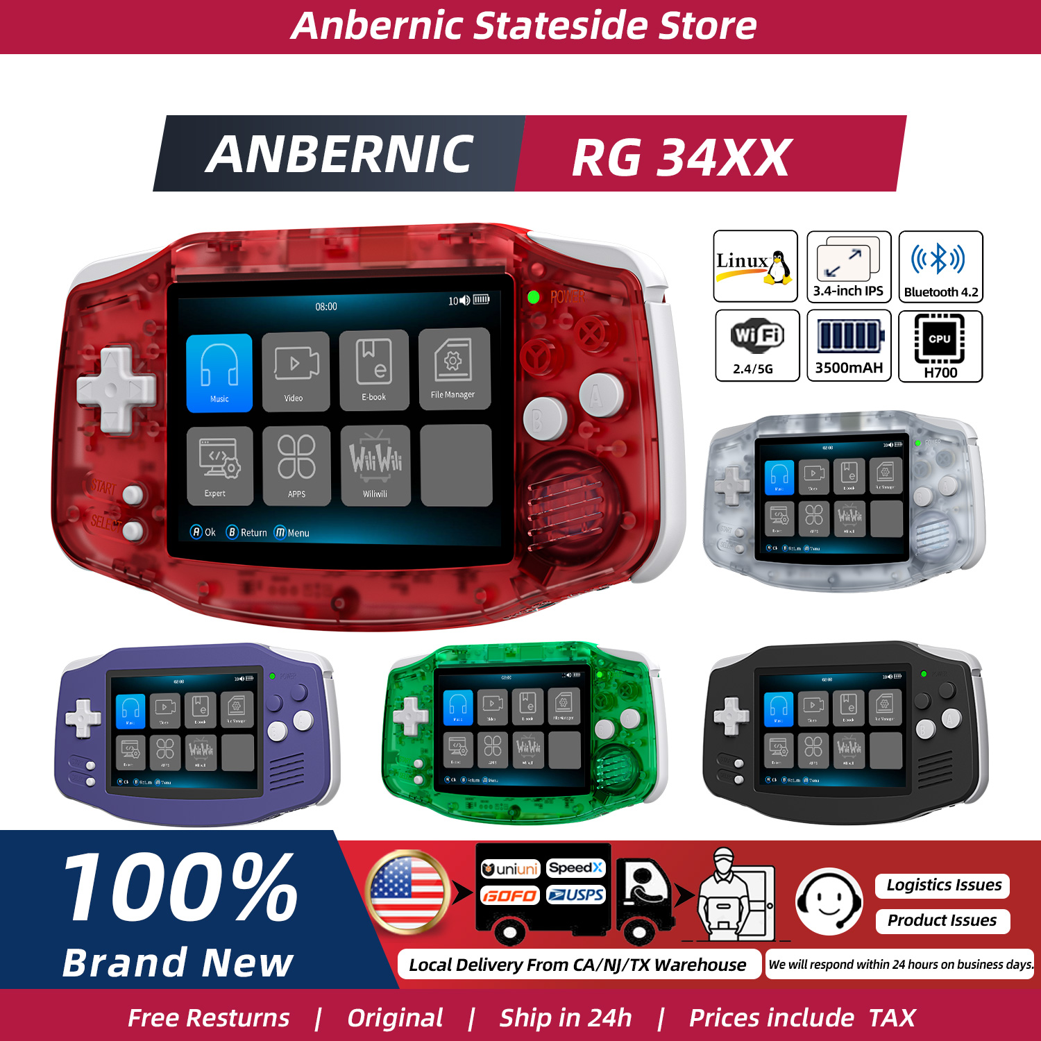 ANBERNIC RG34XX Retro Handheld - Retro Gaming La avaliação e preço