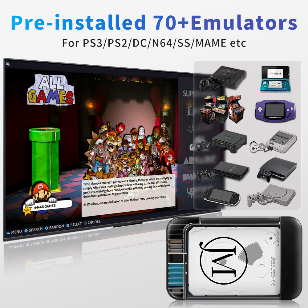 RETROBAT Portable 500G Gaming  - Retro Gaming Tablet avaliação e preço