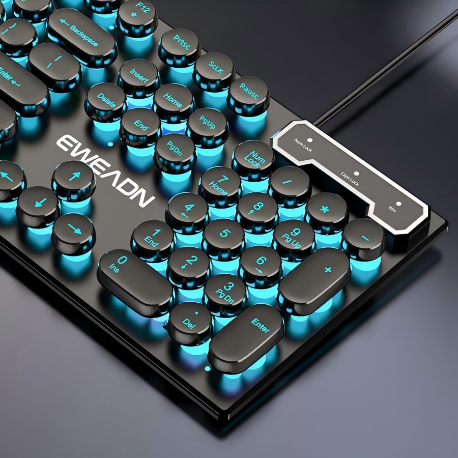 EWEADN Typewriter Gaming Keybo - Retro Gaming Setup avaliação e preço