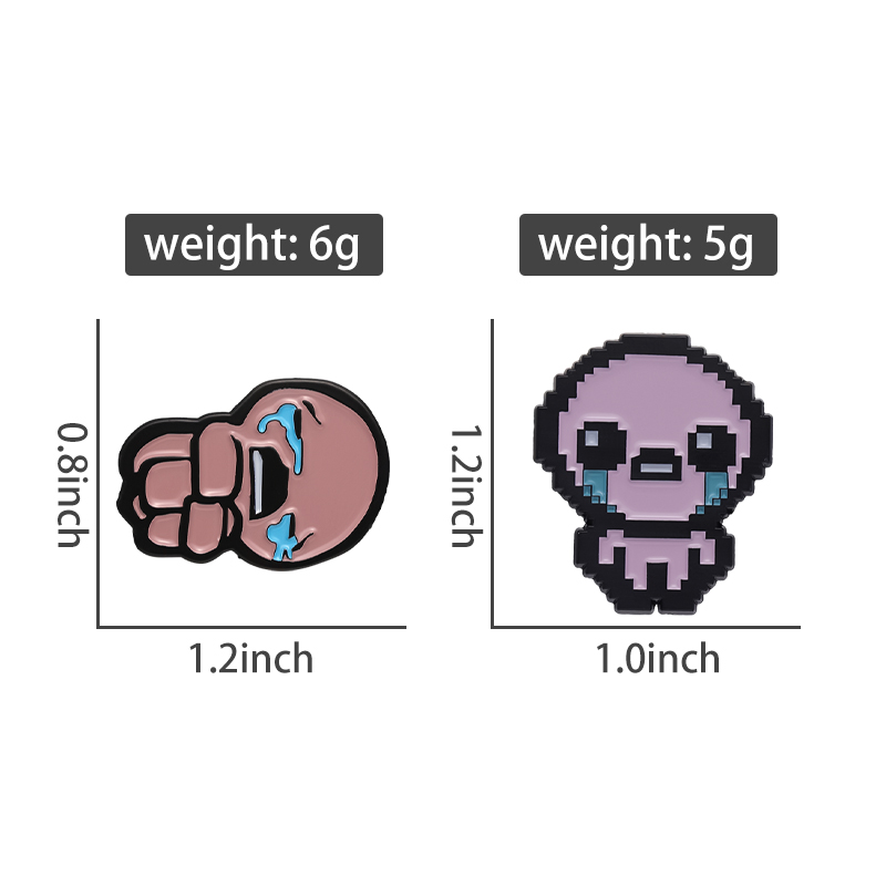 The Binding of Isaac Cry Brooc - Retro Gaming Gif avaliação e preço