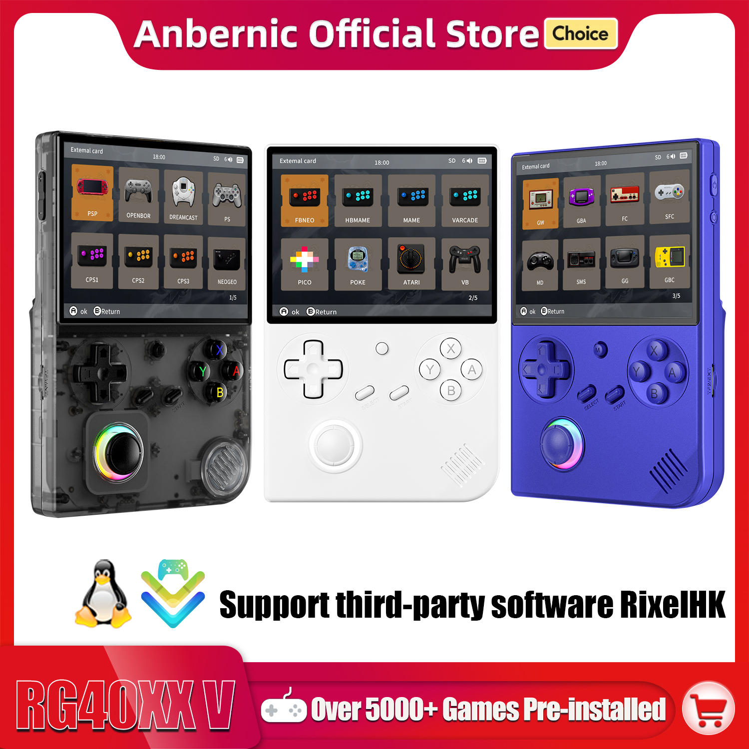 Anbernic RG 40XXV 64 Bit Linux - Retro Gaming La avaliação e preço