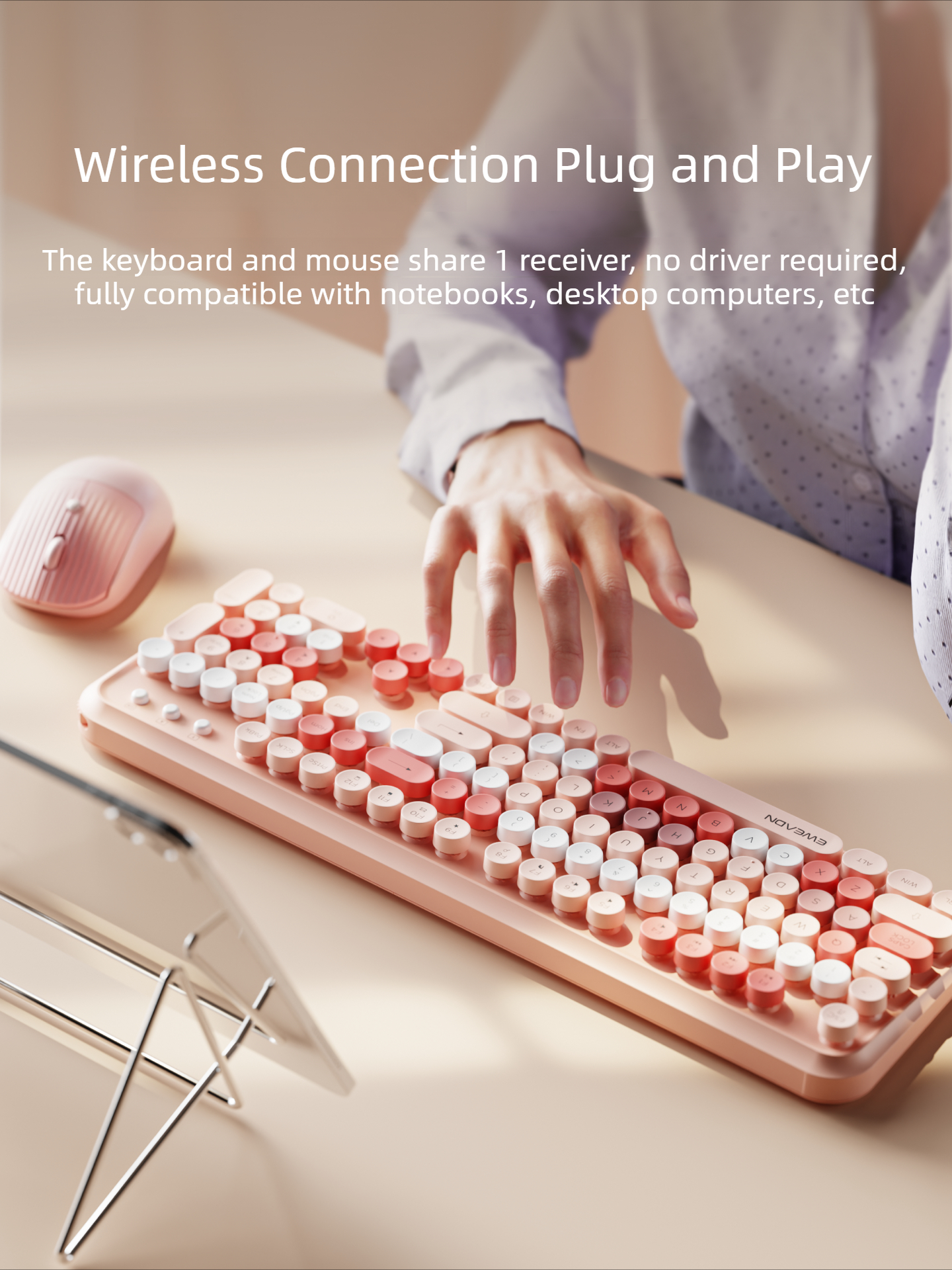 EWEADN V96 Wireless Keyboard M - Retro Gaming Windows avaliação e preço