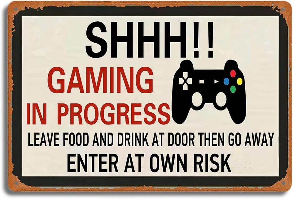 Retro Gaming Metal Tin Sign, S - Game Retro Gaming avaliação e preço
