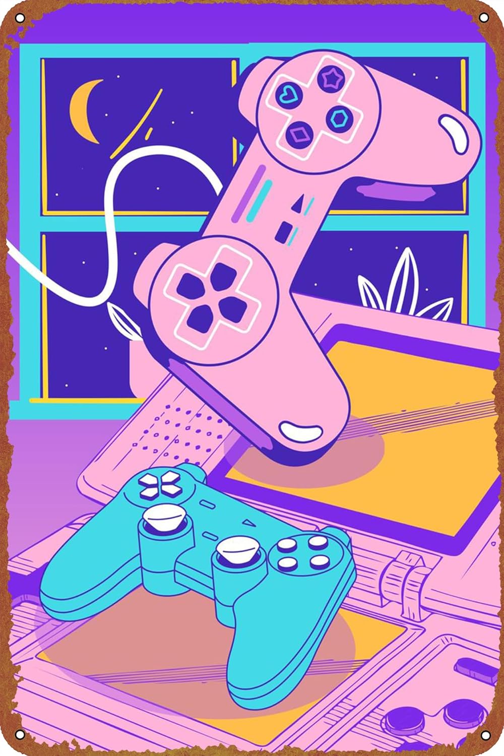 Joystick Gaming Art Game Poste - Retro Gaming Cafe avaliação e preço