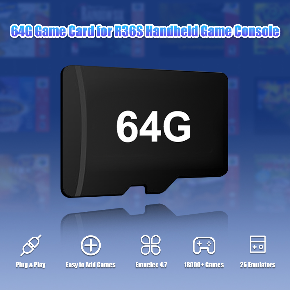64G Game TF Card for R36S Vide - Retro Gaming Qss avaliação e preço