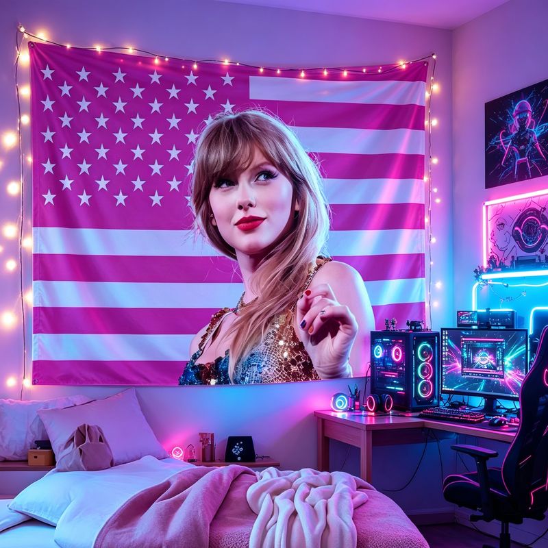 VIKAMA American Flag Female Si - Retro Gaming Art avaliação e preço