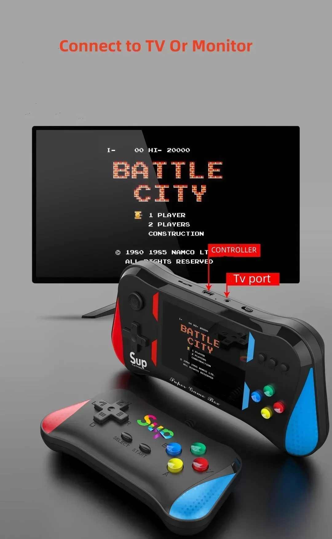 Children's Game Console Palm R - Retro Gaming Setup avaliação e preço