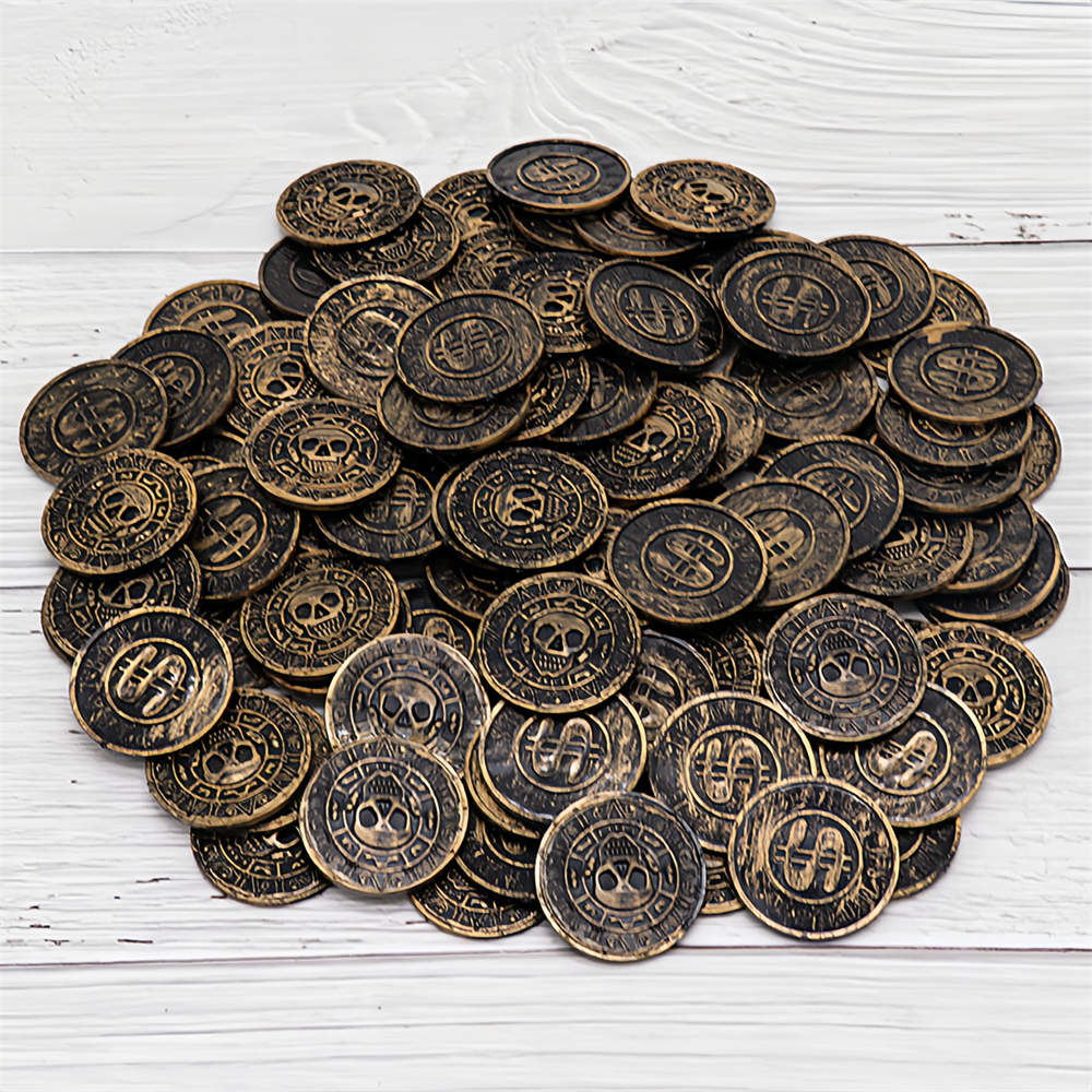 20/50/100pcs Retro Pirate Coin - Retro Gaming Gif avaliação e preço