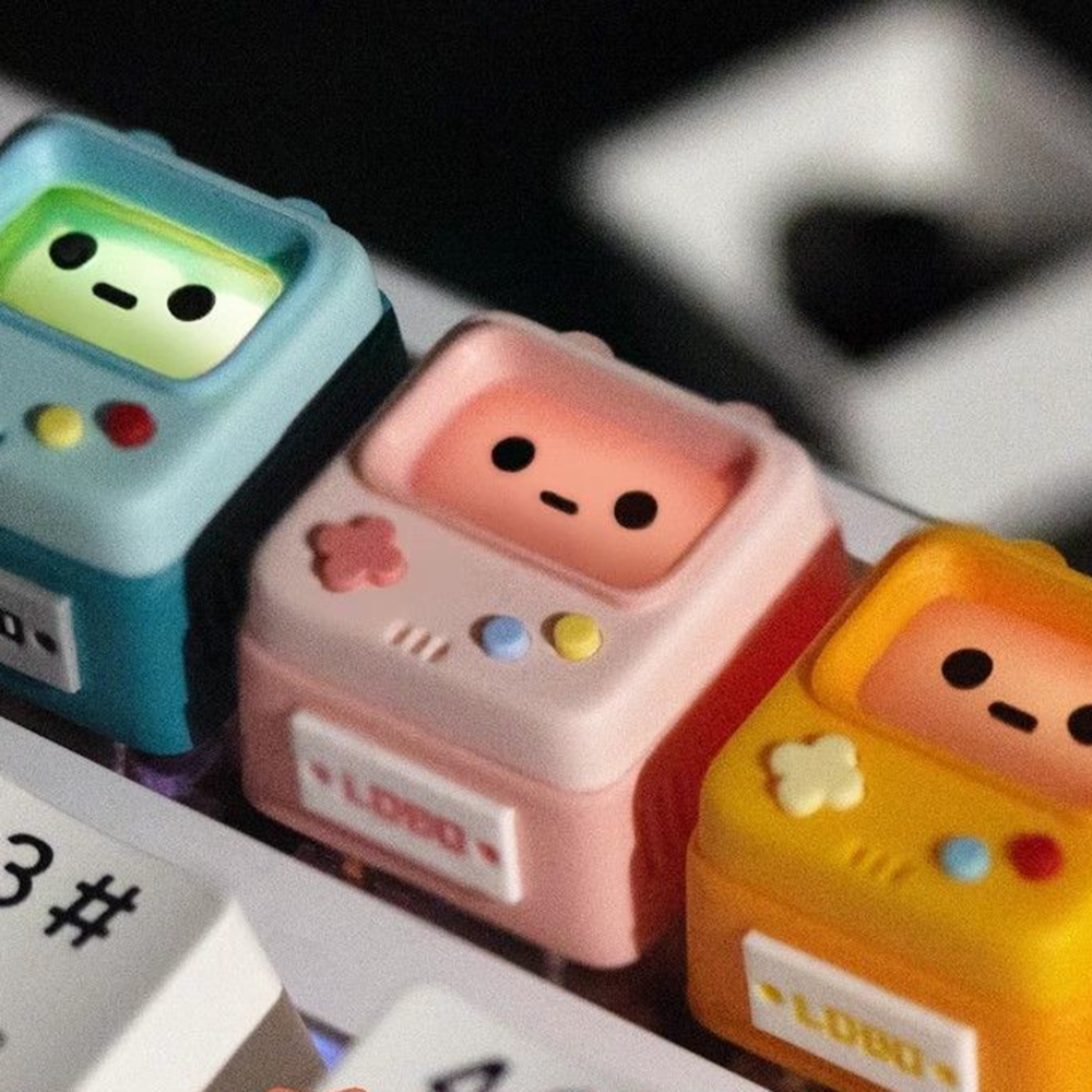 Cute Retro Game Theme Keycaps  - Game Retro Gaming avaliação e preço
