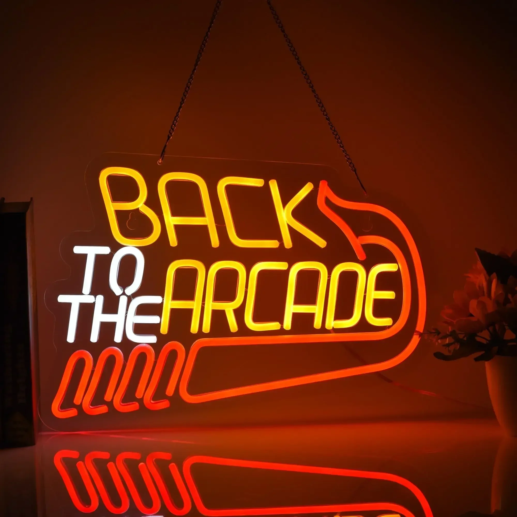 Back to The Arcade Neon Sign R - Retro Gaming Cafe avaliação e preço