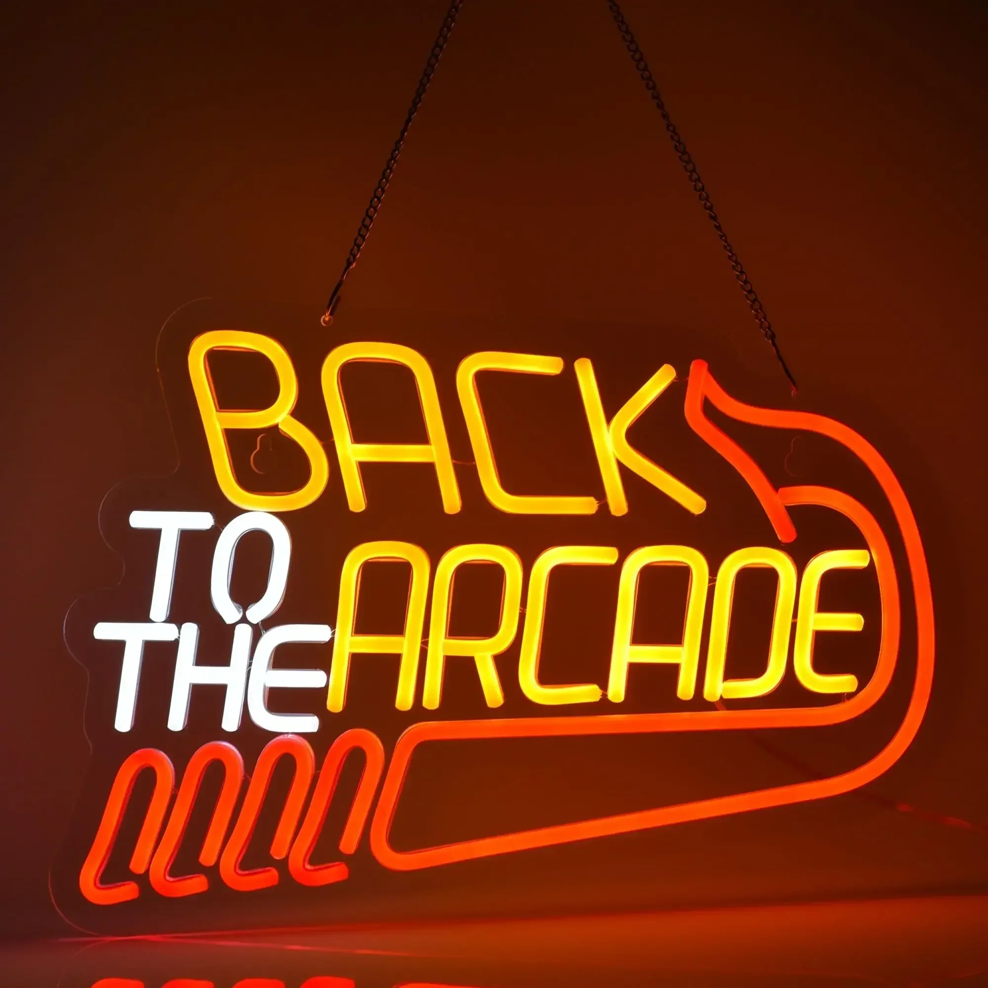 Back to The Arcade Neon Sign R - Retro Gaming Cafe avaliação e preço