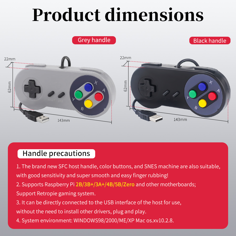 USB Wired Game Controller Plug - Retro Gaming Raspberry Pi 5 avaliação e preço